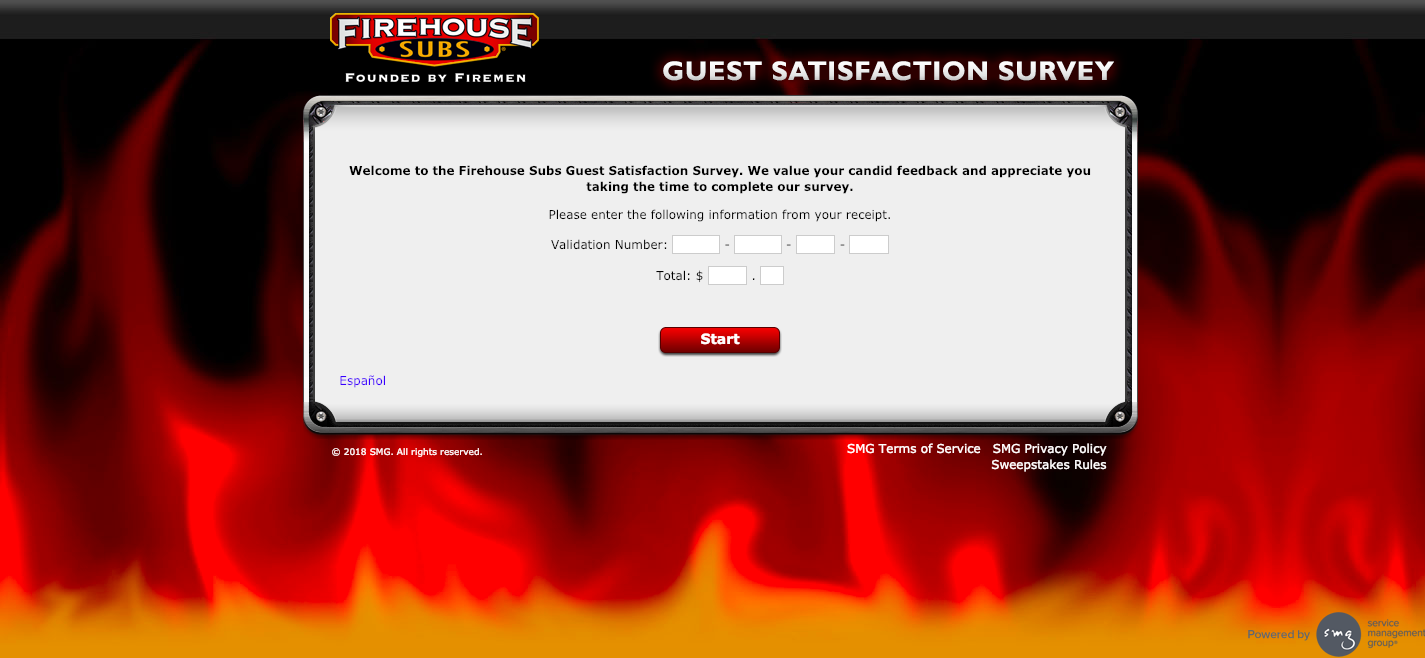 Firehouse Subs Guest Satisfaction Survey Welcome