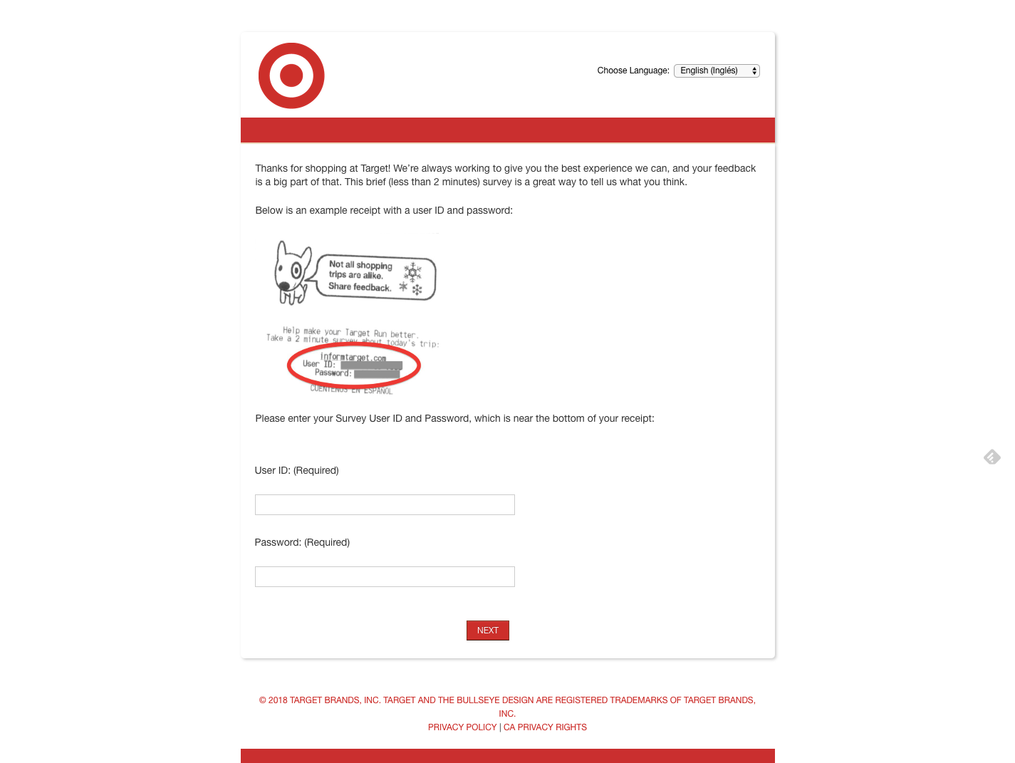  Target Customer Satisfaction Survey