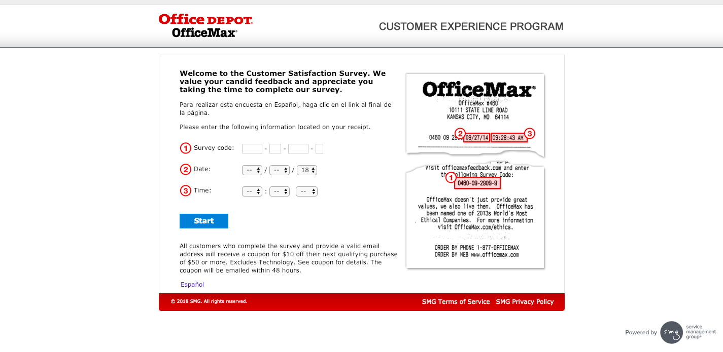 office depot survey