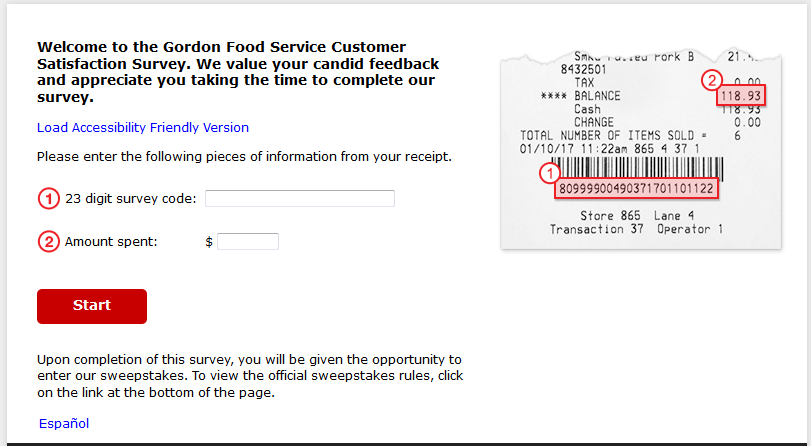 Gordon Food Service Customer Satisfaction Survey