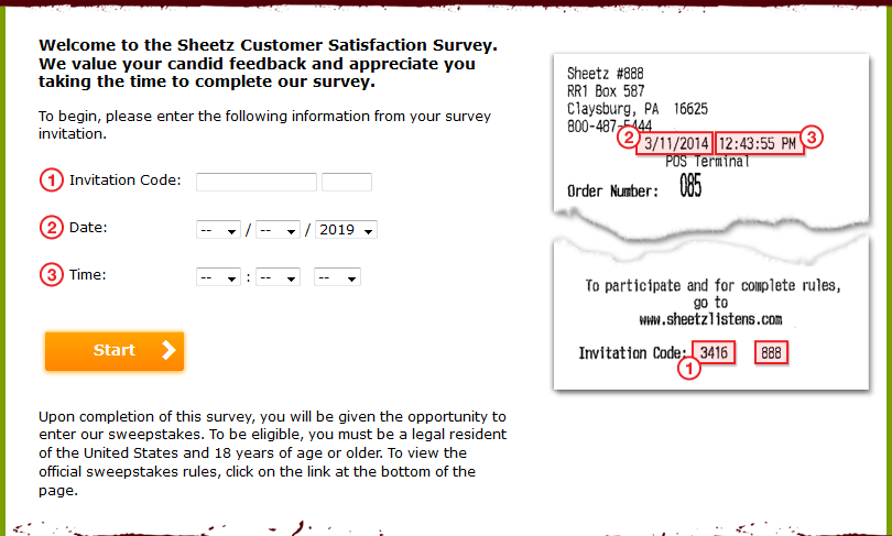 Sheetz Customer Satisfaction Survey