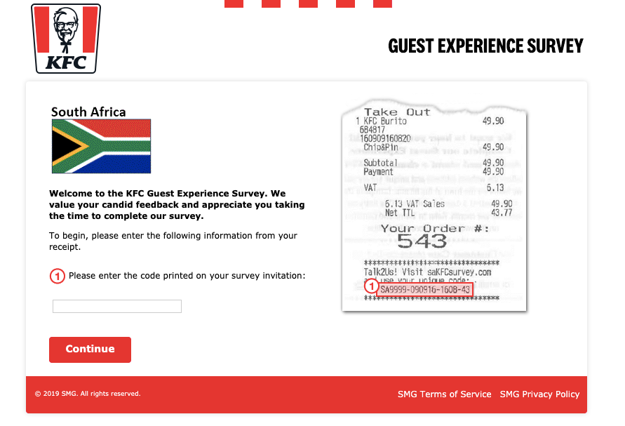 KFC South Africa Guest Experience Survey Welcome