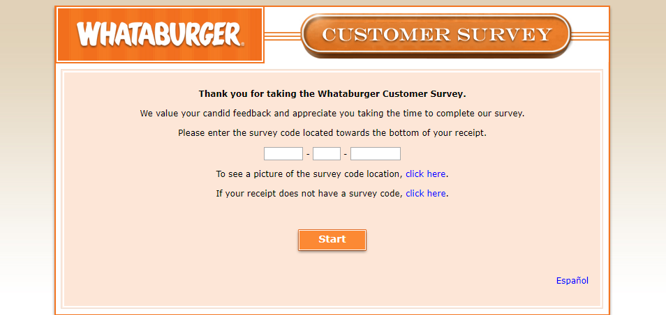 Whataburger Customer Survey Welcome