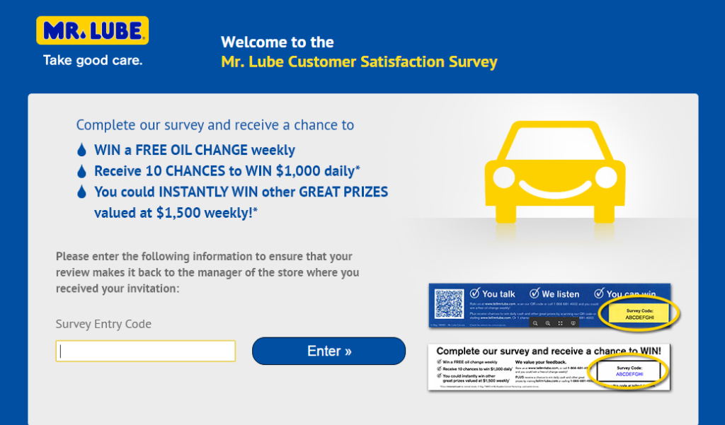 Mr. Lube Customer Survey