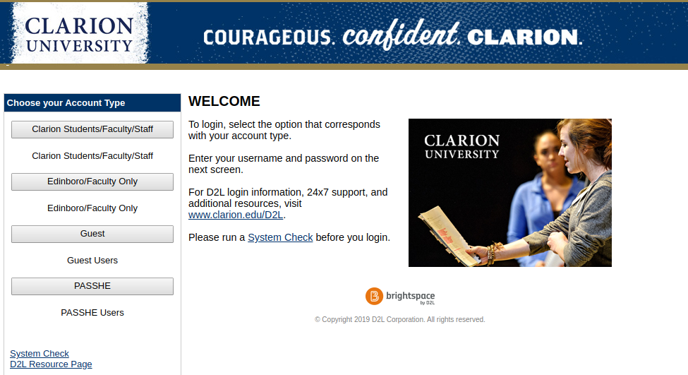 Clarion University of Pennsylvania Login