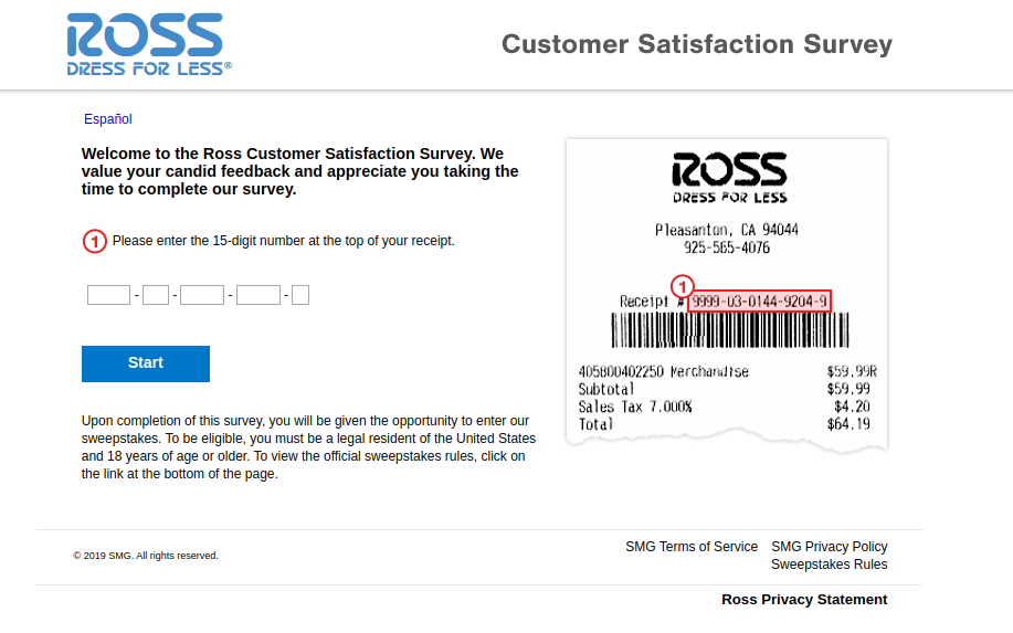 Ross Customer Satisfaction Survey