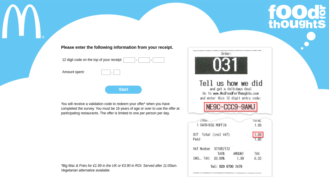 McDonald s Food Survey