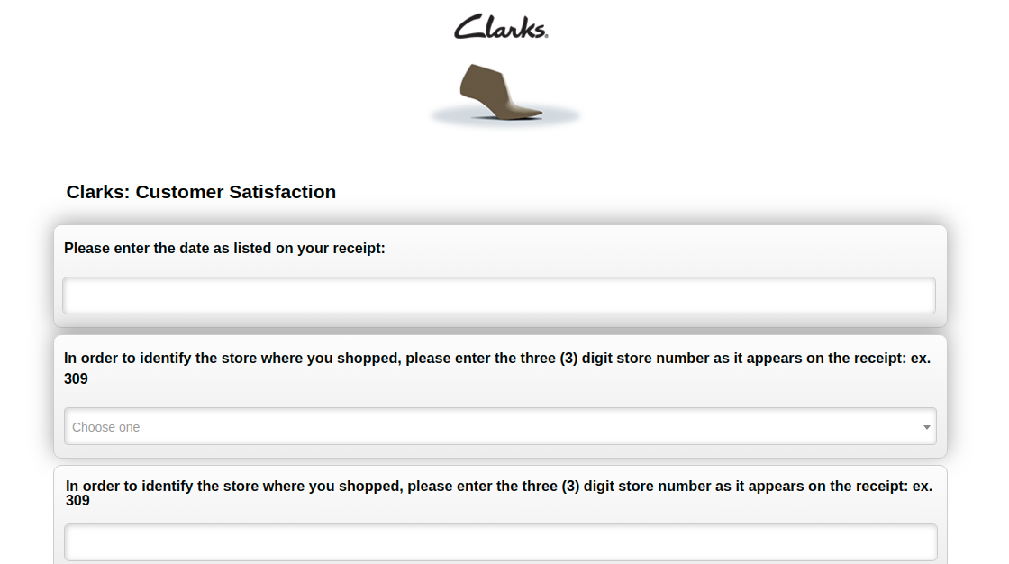 Clarks Customer Survey