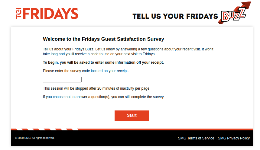 TGI Fridays Guest Survey