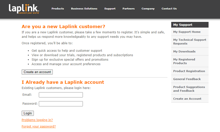 Laplink Login