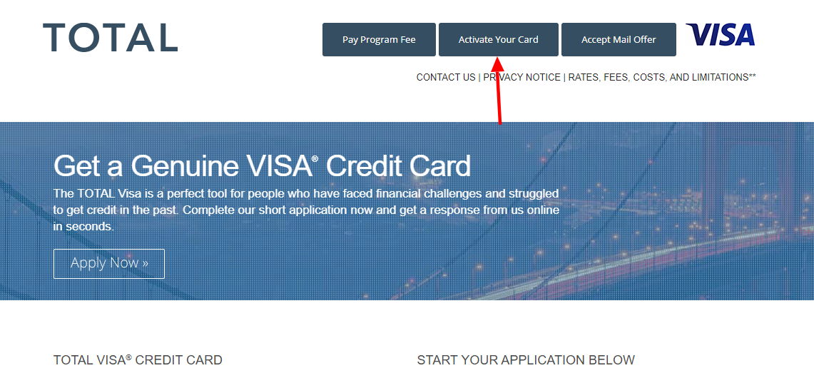 Total Visa Card Activate