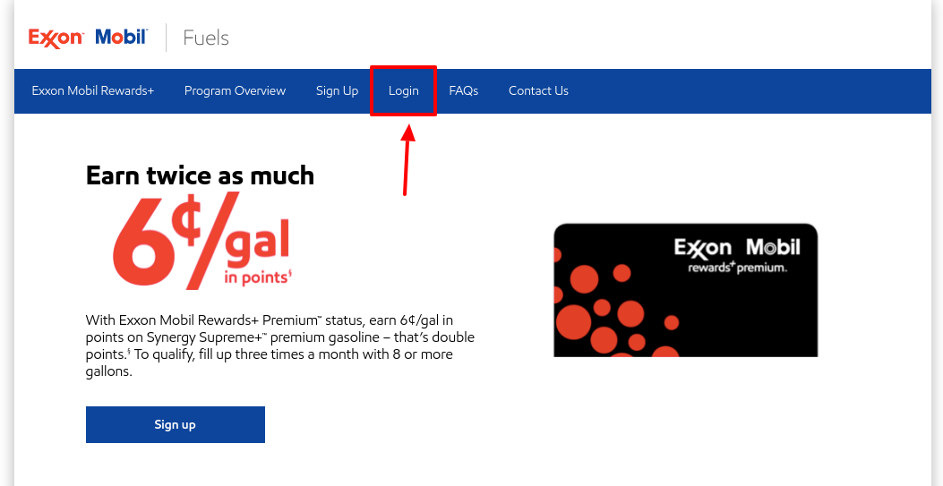 exxon mobil rewards login