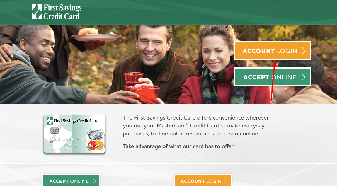 first savings credit card login